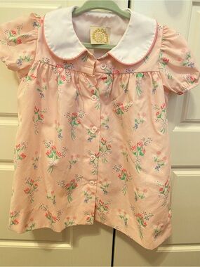 The Beaufort Bonnet Company Pink Floral Peter Pan Collar Dress